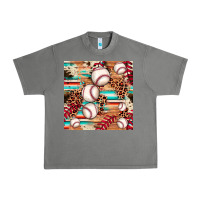 Tornado baseball leopard cowhide turquoise seamless pattern Urban Heavy Tee - JahusDesignShop