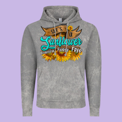 She's A Sunflower Beautiful Fierce Free Vintage Hoodie Designed By Hra Design Shop