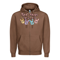 Chestnut god says you are easter Zipper Hoodie - MaliasSmallBusiness