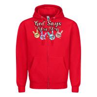 Red god says you are easter Zipper Hoodie - MaliasSmallBusiness