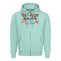 Seafoam god says you are easter Zipper Hoodie - MaliasSmallBusiness
