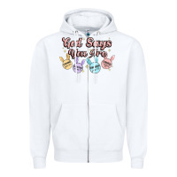White god says you are easter Zipper Hoodie - MaliasSmallBusiness