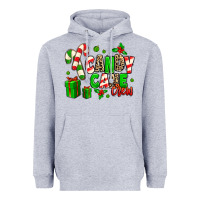 Heather Grey Candy Cane Crew Heavyweight Hoodie - MaliasSmallBusiness