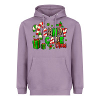 Lavender Candy Cane Crew Heavyweight Hoodie - MaliasSmallBusiness