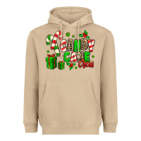 Mushroom Candy Cane Crew Heavyweight Hoodie - MaliasSmallBusiness