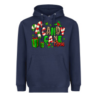 Navy Candy Cane Crew Heavyweight Hoodie - MaliasSmallBusiness