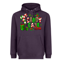 Plum Candy Cane Crew Heavyweight Hoodie - MaliasSmallBusiness