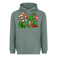 Sage Candy Cane Crew Heavyweight Hoodie - MaliasSmallBusiness