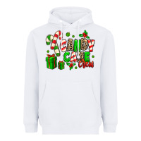 White Candy Cane Crew Heavyweight Hoodie - MaliasSmallBusiness