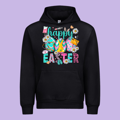 Happy Easter Egg Nurse Urban Hoodie Designed By Howdyjamesfarm