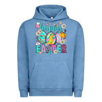 Pigment Pebble Blue Happy Easter Egg Nurse Urban Hoodie - HowdyJamesFarm