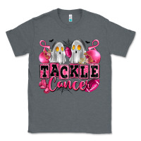 Charcoal Heather tackle cancer with ghosts playing football Classic Tee - LillyAllenDesigns