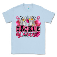 Dusty Blue tackle cancer with ghosts playing football Classic Tee - LillyAllenDesigns