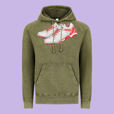 Red Cleats Fa Element Vintage Hoodie Designed By Fadigitalartstudio