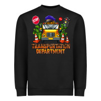 Black transportation department Heavyweight Sweatshirt - AdoDesignShop