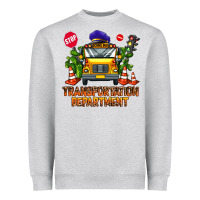 Heather Grey transportation department Heavyweight Sweatshirt - AdoDesignShop