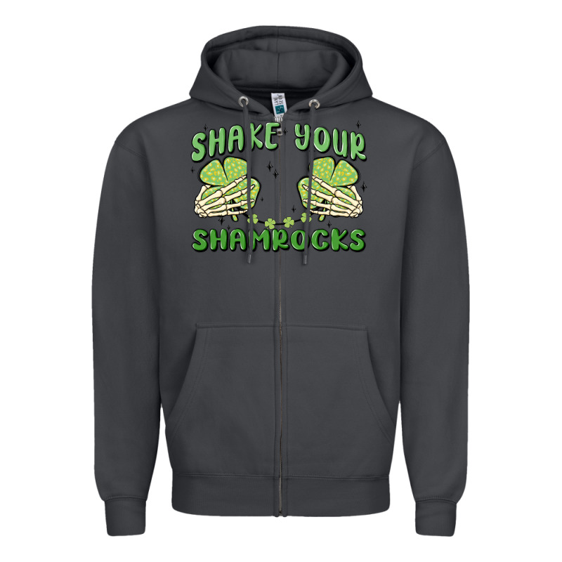 Shake Your Shamrocks Zipper Hoodie by MaliasSmallBusiness | Teevron