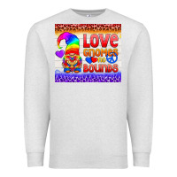 Oatmeal Heather LGBTQ+ Love Gnomes No Bounds Tumbler Premium Sweatshirt - BundleAndBundleShop