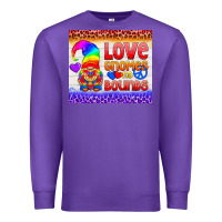 Purple LGBTQ+ Love Gnomes No Bounds Tumbler Premium Sweatshirt - BundleAndBundleShop