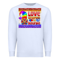 White LGBTQ+ Love Gnomes No Bounds Tumbler Premium Sweatshirt - BundleAndBundleShop