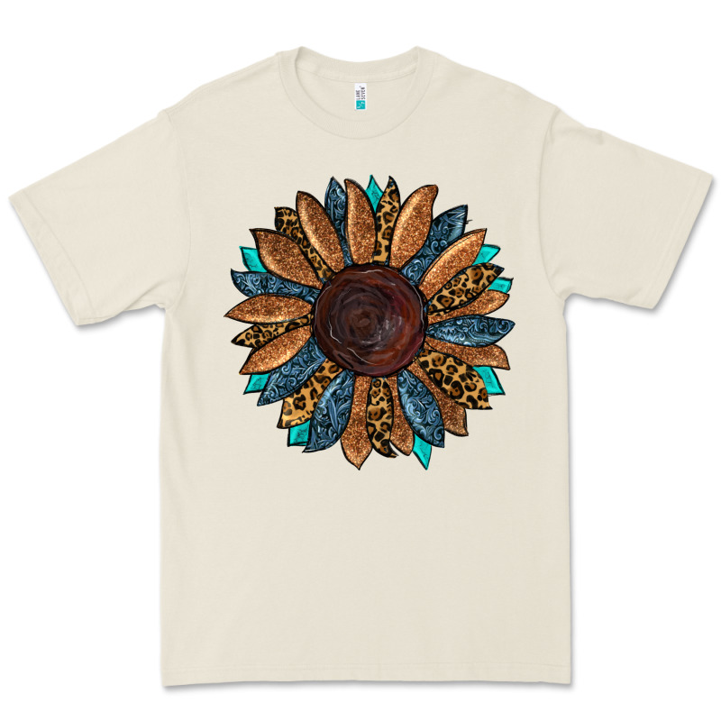 Fall Tooled Leather Sunflower Premium Tee by RanaPortraitStore | Teevron