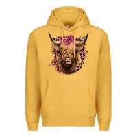 Mustard Highland cow Premium Hoodie - Bettercallsaul