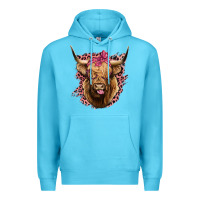 Ocean Blue Highland cow Premium Hoodie - Bettercallsaul