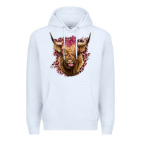White Highland cow Premium Hoodie - Bettercallsaul