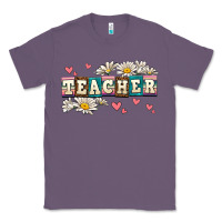 Lavender daisy teacher Classic Tee - AdoDesignShop