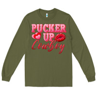 Army Green pucker up cowboy Long Sleeve Tee - AdoDesignShop