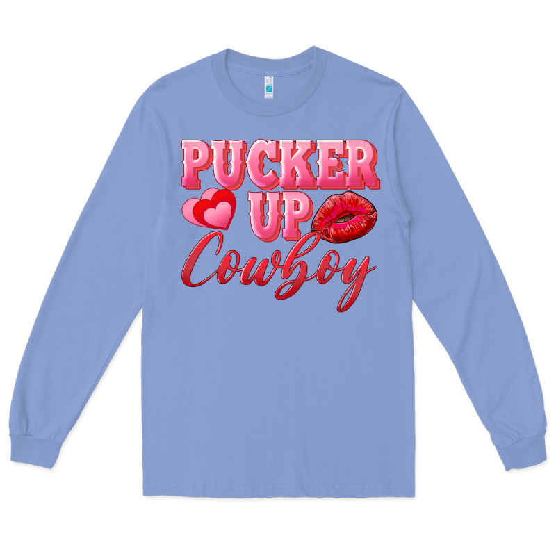 Pucker Up Cowboy Long Sleeve Tee by AdoDesignShop | Teevron