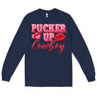Navy pucker up cowboy Long Sleeve Tee - AdoDesignShop