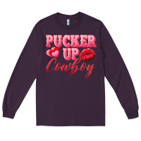 Plum pucker up cowboy Long Sleeve Tee - AdoDesignShop