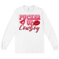White pucker up cowboy Long Sleeve Tee - AdoDesignShop