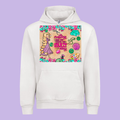 Sewing Crafting Each Day Keeps The Crazy Away Urban Hoodie Designed By Tumblerdesignbyshophia