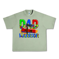 Oil Green dad of a warrior Urban Heavy Tee - AdoDesignShop