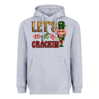 Heather Grey Let's get crackin Christmas Heavyweight Hoodie - NancyCooperArtShop