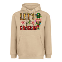 Mushroom Let's get crackin Christmas Heavyweight Hoodie - NancyCooperArtShop