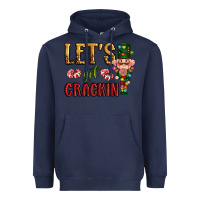 Navy Let's get crackin Christmas Heavyweight Hoodie - NancyCooperArtShop
