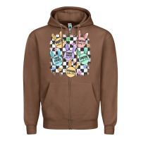 Chestnut easter bunny candy Zipper Hoodie - MaliasSmallBusiness