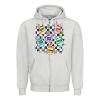 Dove Grey easter bunny candy Zipper Hoodie - MaliasSmallBusiness