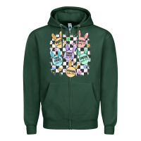 Sports Green easter bunny candy Zipper Hoodie - MaliasSmallBusiness