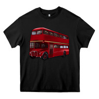 Black double decker bus Heavy Core Tee - Artiststas