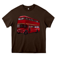 Chocolate Brown double decker bus Heavy Core Tee - Artiststas