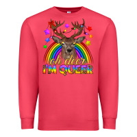 Cardinal LGBTQ+ Oh Deer I'm Queer Premium Sweatshirt - BundleAndBundleShop