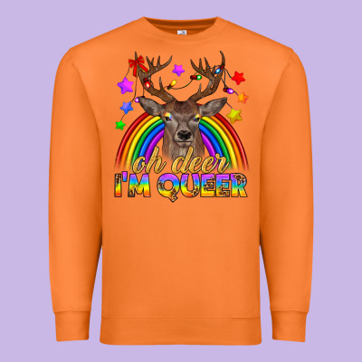 Lgbtq+ Oh Deer I'm Queer Premium Sweatshirt Designed By Bundleandbundleshop
