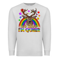 Dove Grey LGBTQ+ Oh Deer I'm Queer Premium Sweatshirt - BundleAndBundleShop