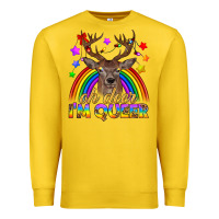 Lemon LGBTQ+ Oh Deer I'm Queer Premium Sweatshirt - BundleAndBundleShop