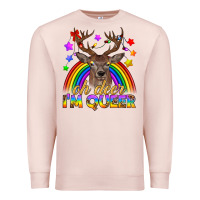 Pale Pink LGBTQ+ Oh Deer I'm Queer Premium Sweatshirt - BundleAndBundleShop