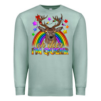 Seafoam LGBTQ+ Oh Deer I'm Queer Premium Sweatshirt - BundleAndBundleShop
